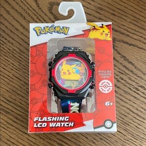 Pokemon Flashing LCD Watch - Red, Black, Yellow